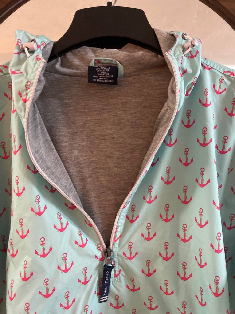 Charles River Apparel Anchor Print Anorak Jacket